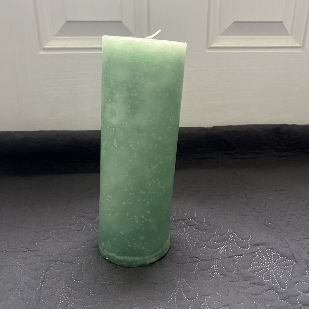 Chesapeake Bay Green Pillar Candle 11.5”x 4” Tall Large Long Burn Home Deco READ